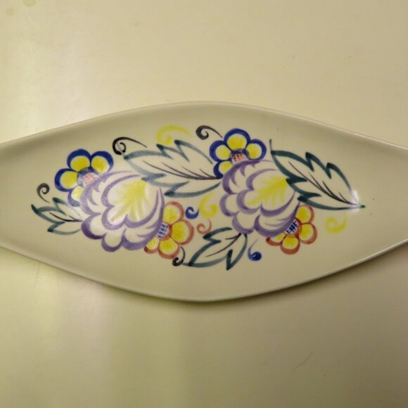 Poole Pottery Relish Candy Dish Floral Design Vintage (K671) - Picture 4 of 8